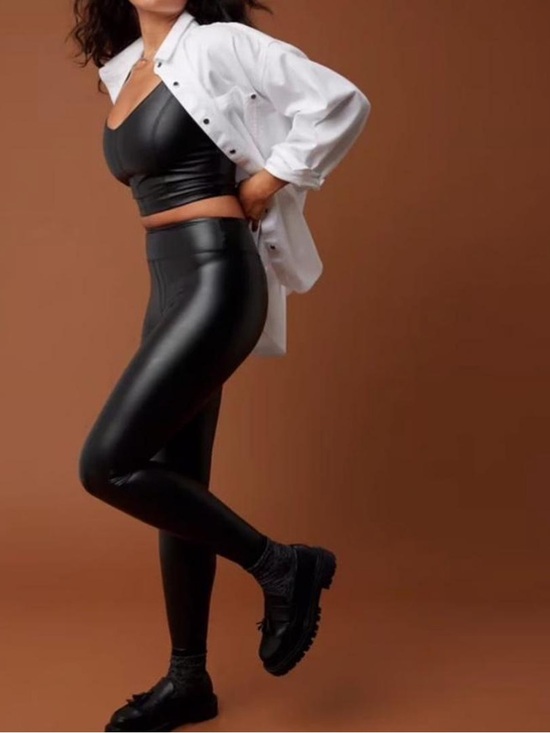 Offline by Aerie Pants - aerie Black Faux Leather High-Waist Leggings